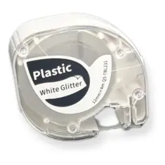 GENERICO - Cinta Etiquetas Para Impresora P12 Compatible Con Dymo Letratag Blanco glitter