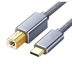 GENERICO - Cable USB-C a USB B para Impresoras HP 3 Metro Transferencia de Datos y Energía