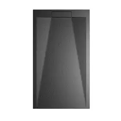 VELSTON - Receptaculo de ducha Negro SMC 140x80cm altura 3cm Textura Piedra Artificial con Gelcoat ISO-NPG