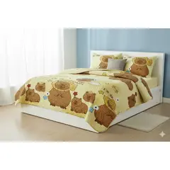 GENERICO - CUBRECAMA PARA NIÑOS Y NIÑAS TELA QUILT DE VERANO HERMOS DISEÑO 1.5 PLAZAS LZ