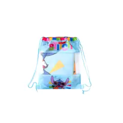 GENERICO - Toalla Playa Algodon C Bolso 140x70 Cm Celeste-Multicolor