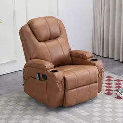 WDS HOME - Bergere Reclinable Lhasa Camel - Masaje Calor Mecedora y Giratorio