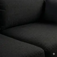 DISEÑOS VALESTRINI - SOFA STEFANNY EN LINO NEGRO