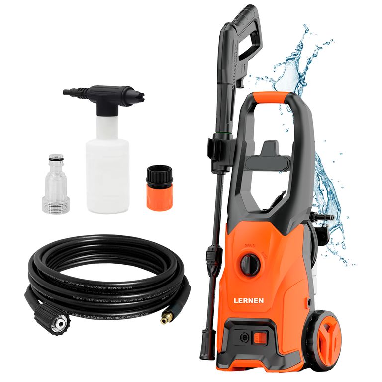 Hidrolavadora 1600w con Espumador y Ruedas - HIDRO-1600 a $57.990