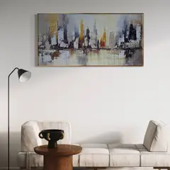 DEKAM DISEÑO - Cuadro Porcelana Diamantes Diseño Camila 140x70 cms