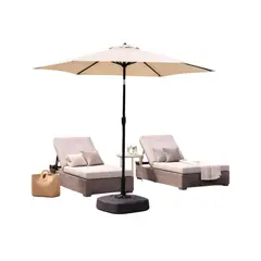 GENERICO - Quitasol con Base Sombrilla Beige