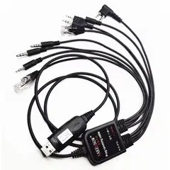 GENERICO - Cable Programación 8 En 1 Radios Kenwood Motorola Baofeng