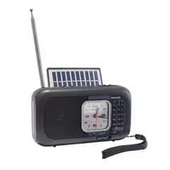 PHILCO - Radio Portátil Recargable con Panel Solar Bt PLCICX66