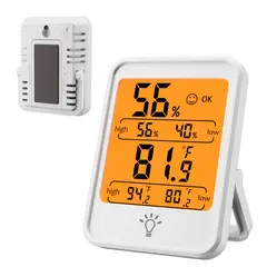 AIZO - Higrómetro Digital Termómetro Pantalla Retroiluminada