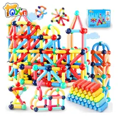 TOYUN TOYUN - 130 Unidades Bloques De Construcción Con Barra Magnética