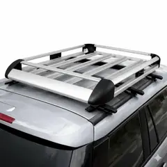 GENERICO - Parrilla Porta Equipaje Auto 130x90x10 cm Barras Metálicas - Negro