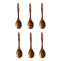 GENERICO - Set 6 Cucharas De Madera 18 Cm