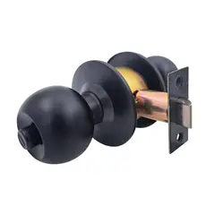 POLI - CERRADURA CILINDRICA POMO SFERA 11404 BAÑDOR NEGRO