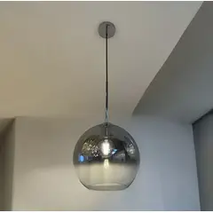 ARMONIA - LAMPARA COLGANTE PLOMO DE VIDRIO AHUMADO 30x30