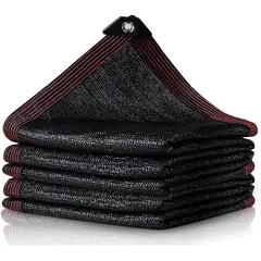 KUANGYE - Carpa Lona Vela Malla Sombra Negra 5x3 Metros Negro