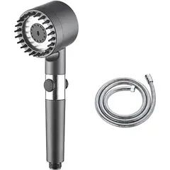 MOVI - CABEZAL DE DUCHA 4 EN 1 con Manguera Flexible de 1.50 cms