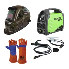INDURA - Kit Soldadora 160A + Máscara Redbo RBLYE95H + Guante