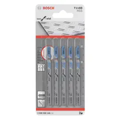BOSCH - Hoja De Sierra Tico-tico De 67 Mm Con 5 Piezas T 118 B 26086