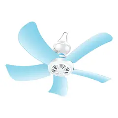 GENERICO - Ventilador Silencioso De Techo Económico 5 Aspas Celeste 40cm