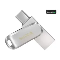 SANDISK - Pendrive Ultra Dual Drive Luxe 64GB Plata