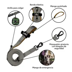 PETLOUNGE - Correa Paseo Para Perros Power Trail 3m Hasta 50kg - Fucsia