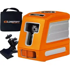 LUSQTOFF - Nivel Laser Cruz Autonivelante 2 Lineas Nvl5-8 15 Mts Láser Rojo