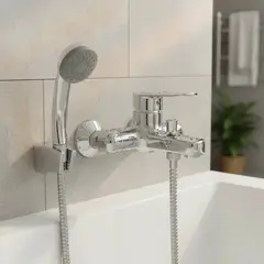 PMB - Monomando Llave Grifo Para Tina Ducha Modelo Nashville Marca Color Cromo Cromado