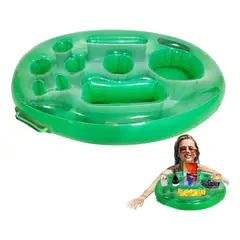 GENERICO - Bandeja Flotante Inflable Para Comida Bebidas Piscina verde
