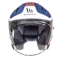 MT - Casco para moto Avenue SV CrossRoad BlancoRojoNegro