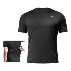 ROCKBROS - Tricota De Ciclismo Verano Transpirable Bolsillos - Negro - S