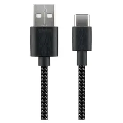 AMPIRE - Cable Usb-a A Usb-c Trenzado Iluminado 1m Carga Y Datos Negro