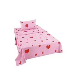 GENERICO - JUEGO DE SABANAS INFANTIL 210 HILOS PLAZA Y MEDIA CORAZON