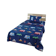 GENERICO - JUEGO DE SABANAS INFANTIL 210 HILOS PLAZA Y MEDIA CARRO