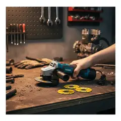 GENERICO - FIGOIMPORT Mini Esmeril Inalámbrica 2 Baterías Marca Tasbel Azul Acero 1