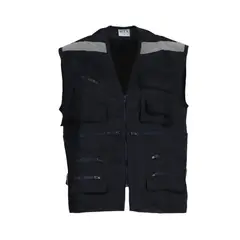 MARITEX - Chaleco Geólogo Poplin Negro