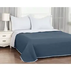 CLEMS - Cobertor Quilt Reversible 2 Plazas 240x260cm - Marron - 2 Plazas