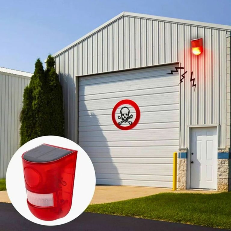 ALARMA SOLAR CON SENSOR DE MOVIMIENTO 129 DB IMPERMEABLE- PROTECCIÓN 24/7 SIN CABLES