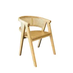NECTAR - Silla Lenong Plus en Madera de Fresno Natural y Respaldo de Ratán