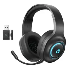QCY - V200 Auriculares Audífonos Gamer Diadema Con Microfono Negro