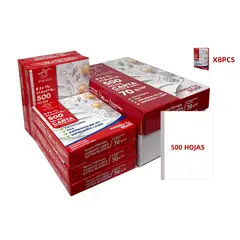 GENERICO - Resma Papel Carta 500 Hojas Blanco 70g Impresora