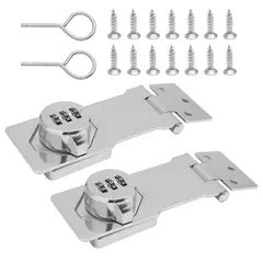 DEKANO - 2pz puertas de cajones con Cerradura Con Clave Para Mueble contraseña Lockers Casilleros plateado