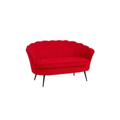 HABITA2 CHILE - SOFA SHELL DE TERCIOPELO 3 CUERPOS BASE DORADA