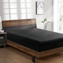 AZ AURAZEUS - Sabanas Bajera 2 Plazas Negra Hogar Ultra Suave Hilos Aura Zeus