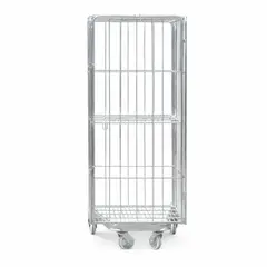 GENERICO - Carro Picking Metálico Jaula Plegable Con Ruedas Para Bodega
