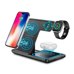 ESHOPANGIE - Cargador Inalámbrica 3 En 1 Base Carga Rápida