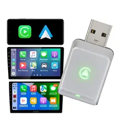 GENERICO - Adaptador Inalambrico Carplay Android Auto Bluetooth 2 En 1