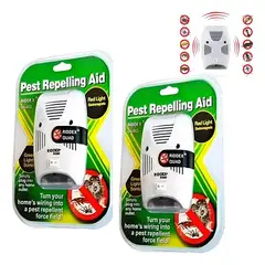 GENERICO - X2 Repelente Ultrasónico Espanta Plaga Insectos Ratones