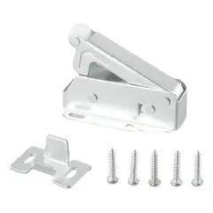 GENERICO - Pestillo Táctil Con Resorte Para Puerta Tipo Ático Plateado