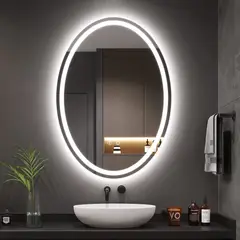 BLUEDREAMER - Espejo Con Luz Led Touch De Lujo Para Tocador O Baño 50x70cm