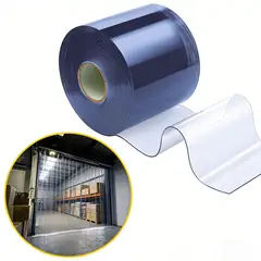 GENERICO - Cortina Lama Pvc Industrial Transparente Plasticas Rollo 164 pies x 8 pulgadas x 0.08 pulgadas